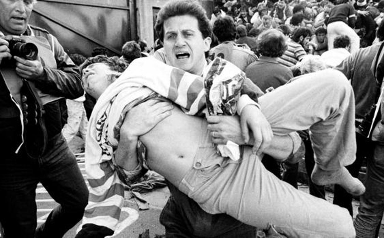 Imagen de archivo de la tragedia de Heysel.