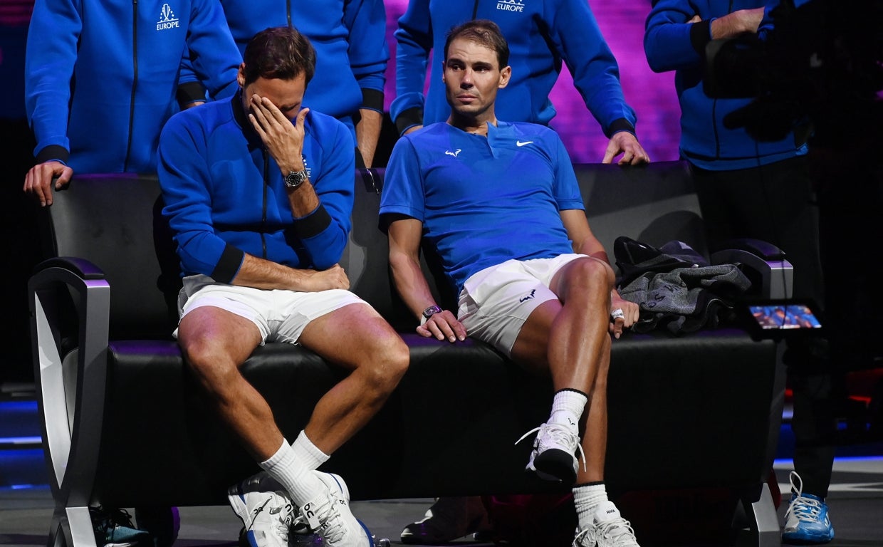 Federer y Nadal, en la despedida del suizo