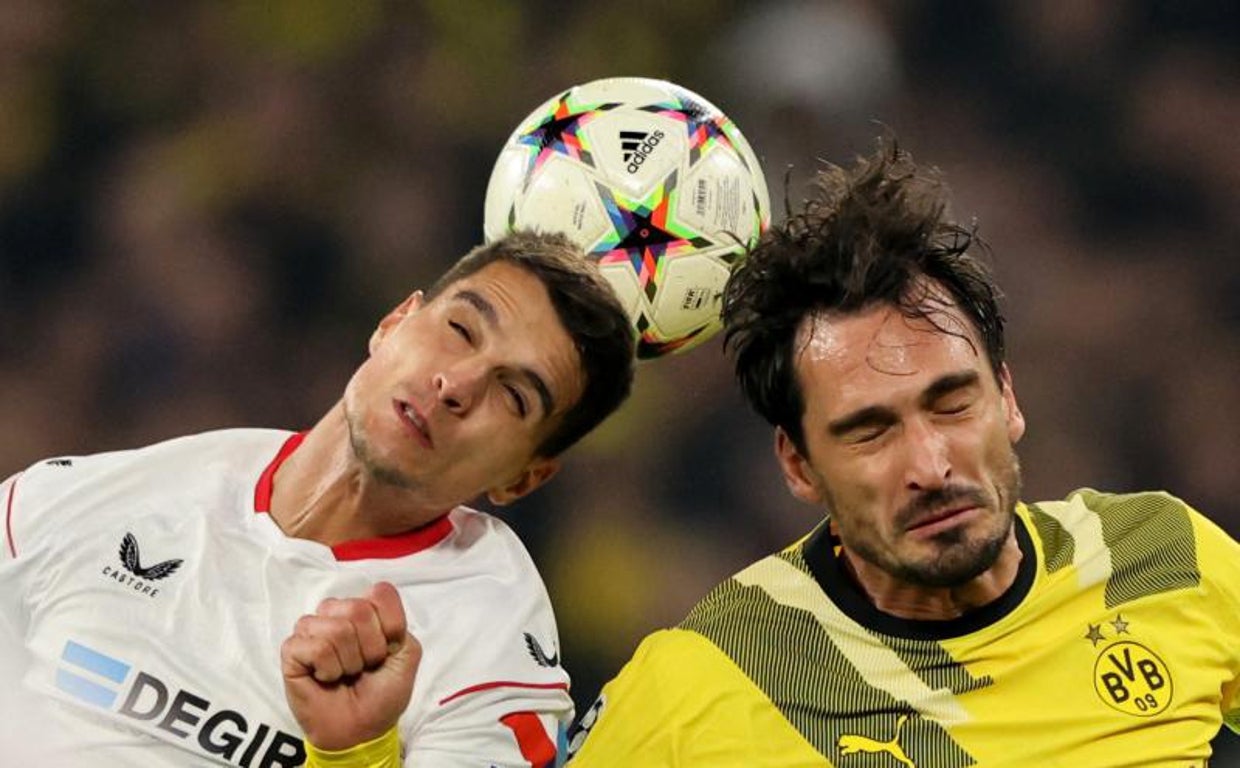 Lamela y Hummels, en acción