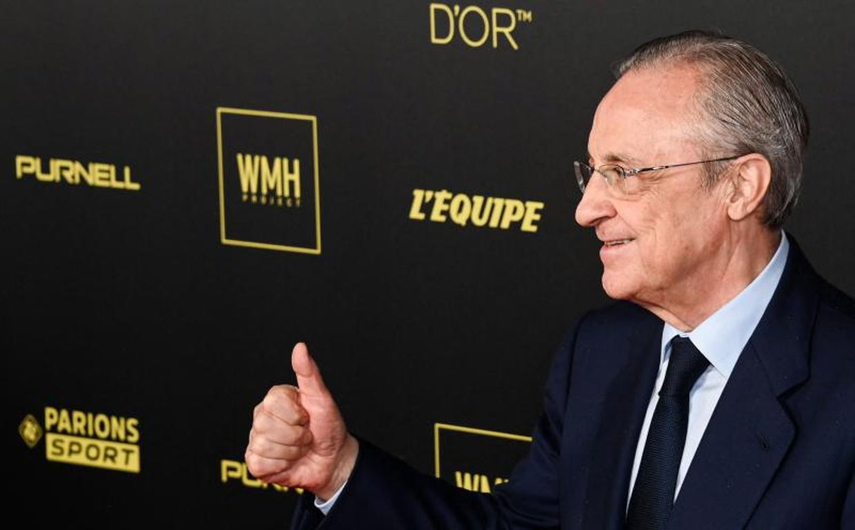 Florentino Pérez, durante la gala del Balón de Oro