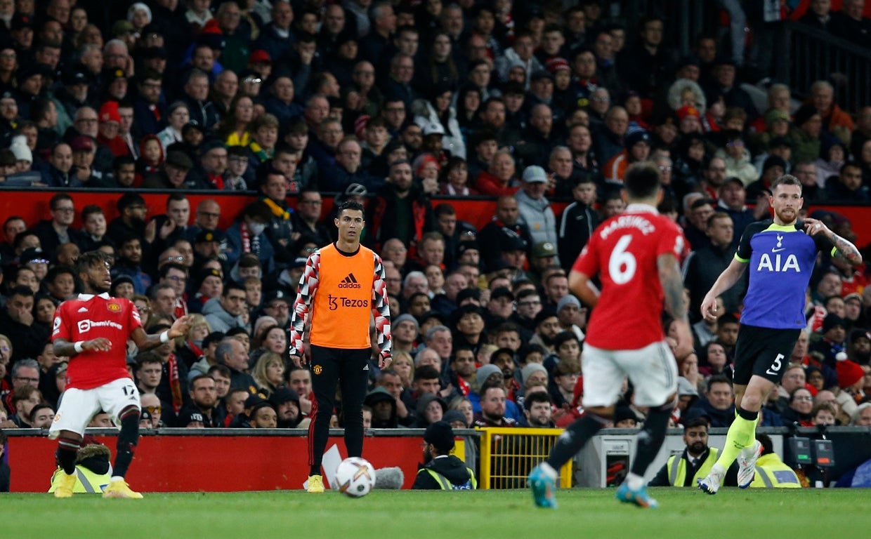 Cristiano, durante el partido ante el Tottenham