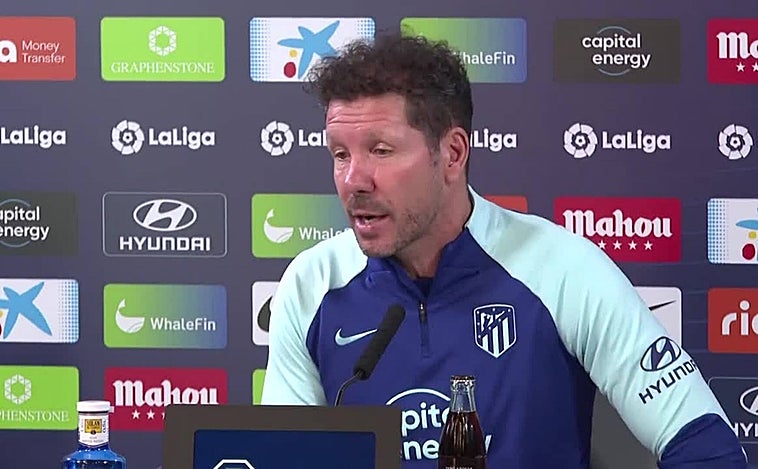 Simeone: «No nos asemejamos en nada al Madrid, ellos ganan continuamente«