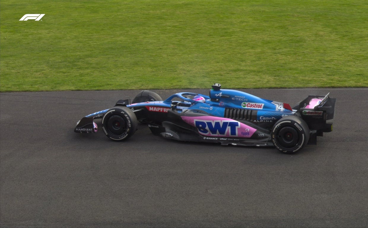 Fernando Alonso, en el momento de retirarse