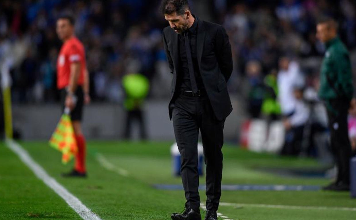 Simeone, durante el partido