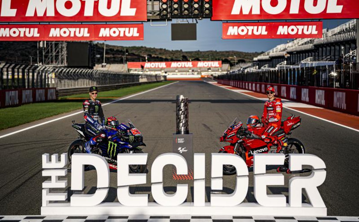 Bagnaia y Quartararo se jugarán mañana el título