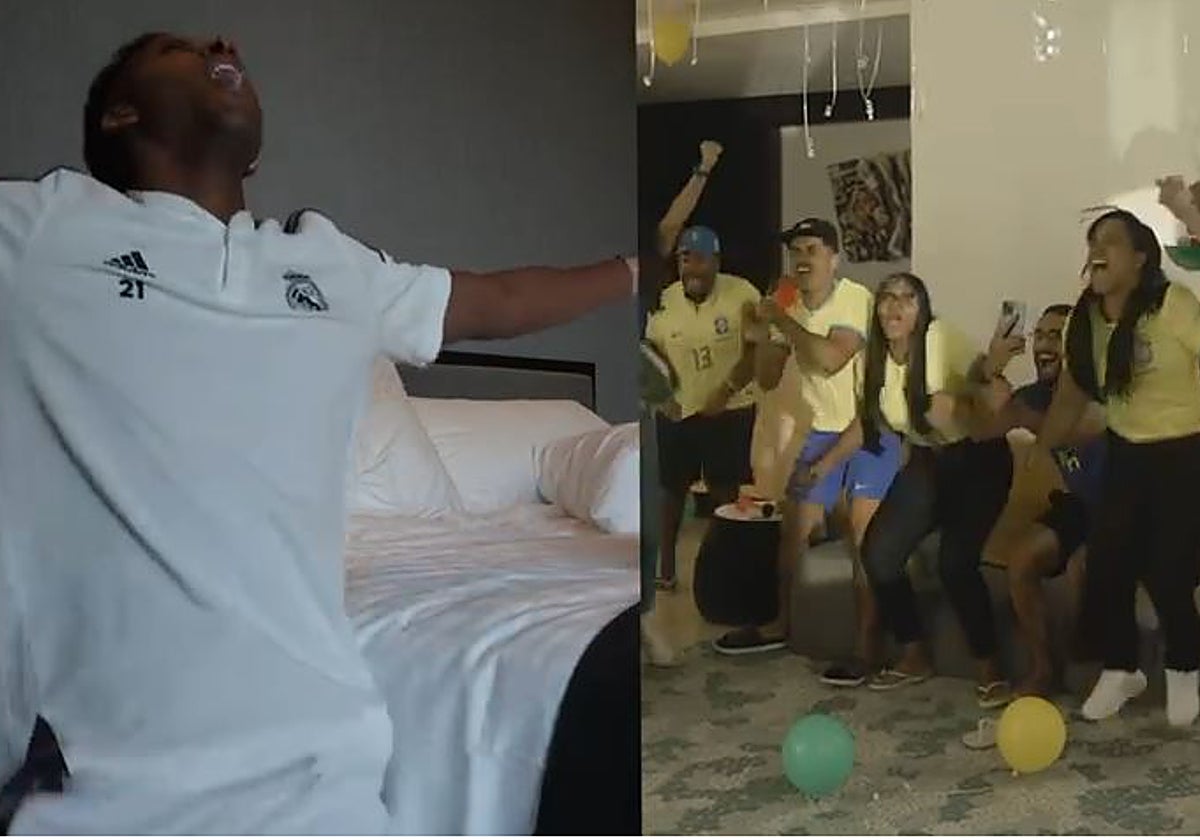 Rodrygo y su familia estallan de alegría al conocer que está en la lista de Brasil para el Mundial