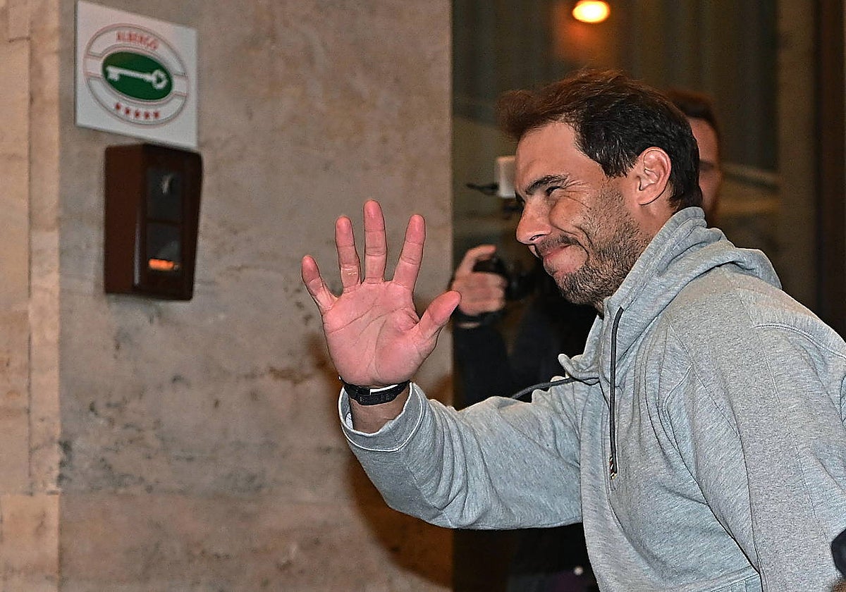 Nadal, a su llegada a Turín