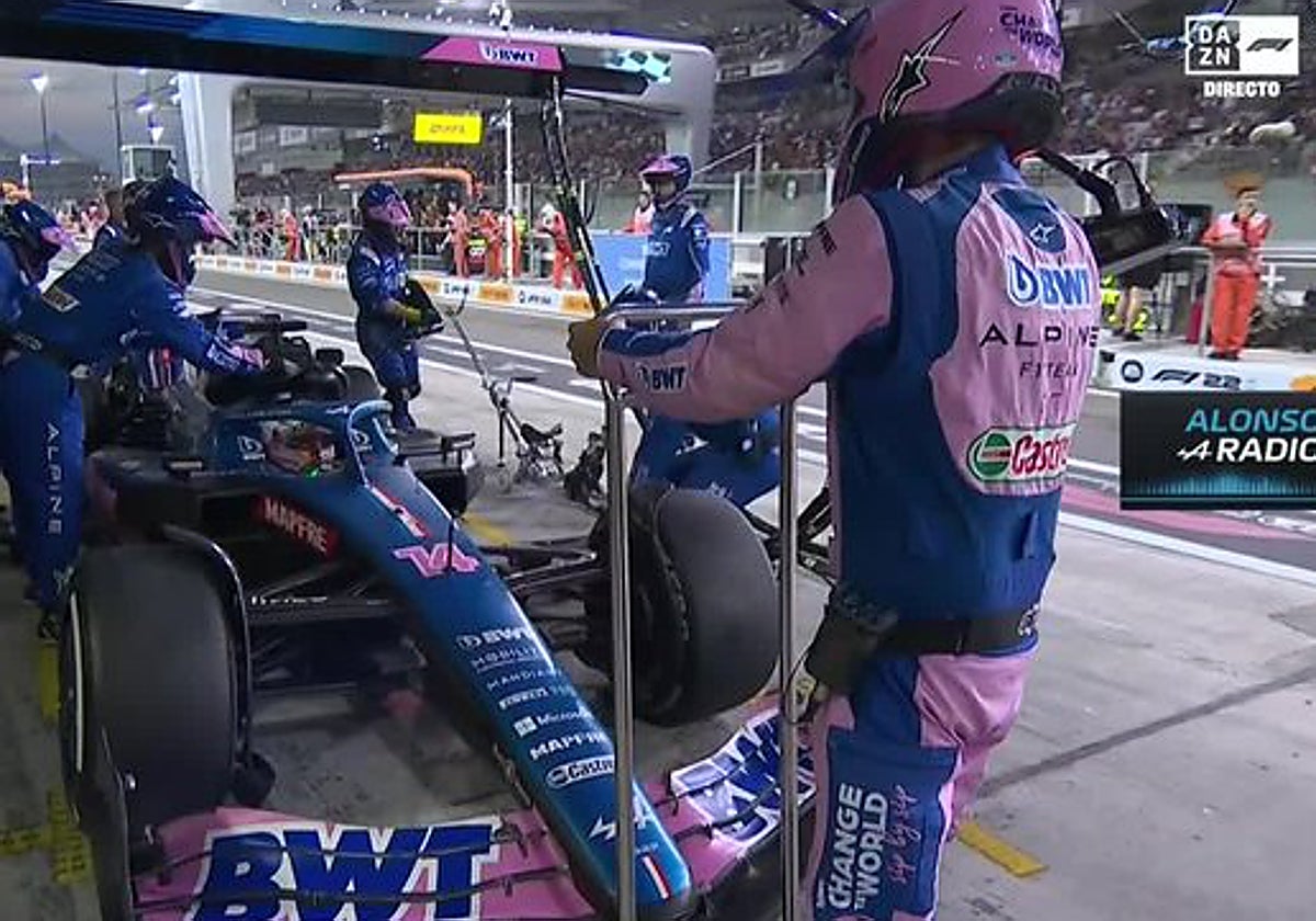 Fernando Alonso, al retirarse