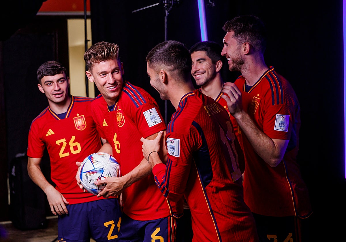 Jugadores de la Selección española, en sesión de fotos oficial
