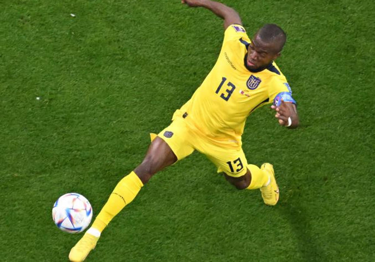 Enner Valencia, en el partido inaugural