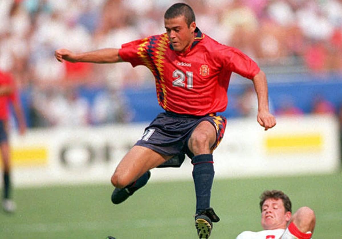 El madridista Luis Enrique se volvió loco tras marcar su primer gol mundialista