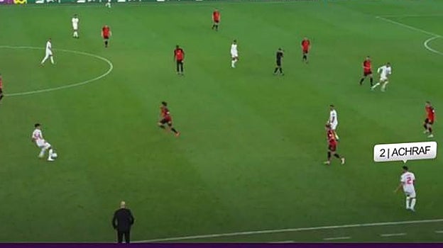 Achraf, protagonista en el Marruecos-Bélgica