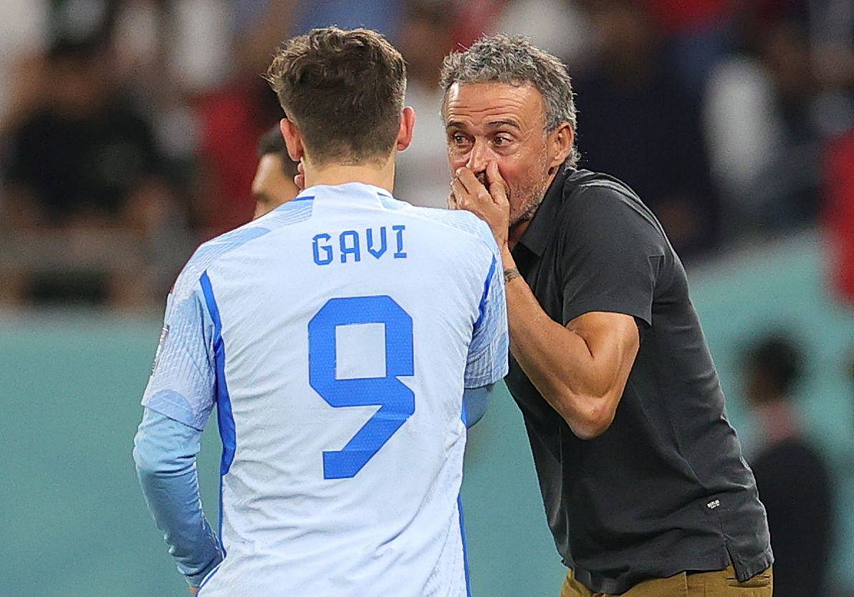 Luis Enrique y Gavi, una de sus grandes apuestas