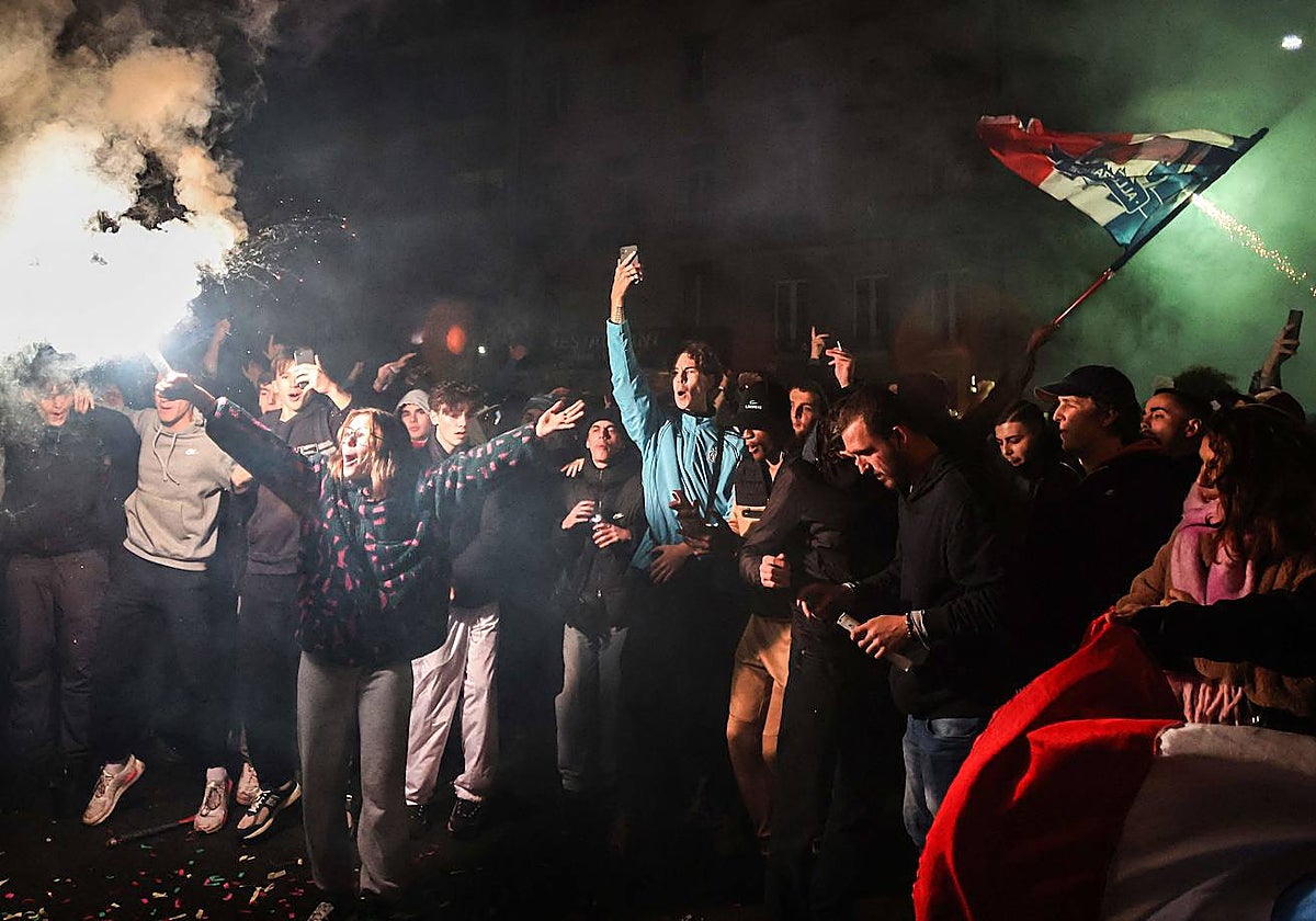Celebraciones en las calles de París