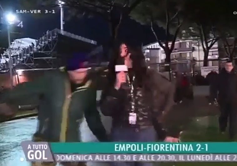 Condenan en Italia a un hincha que manoseó a una periodista en directo