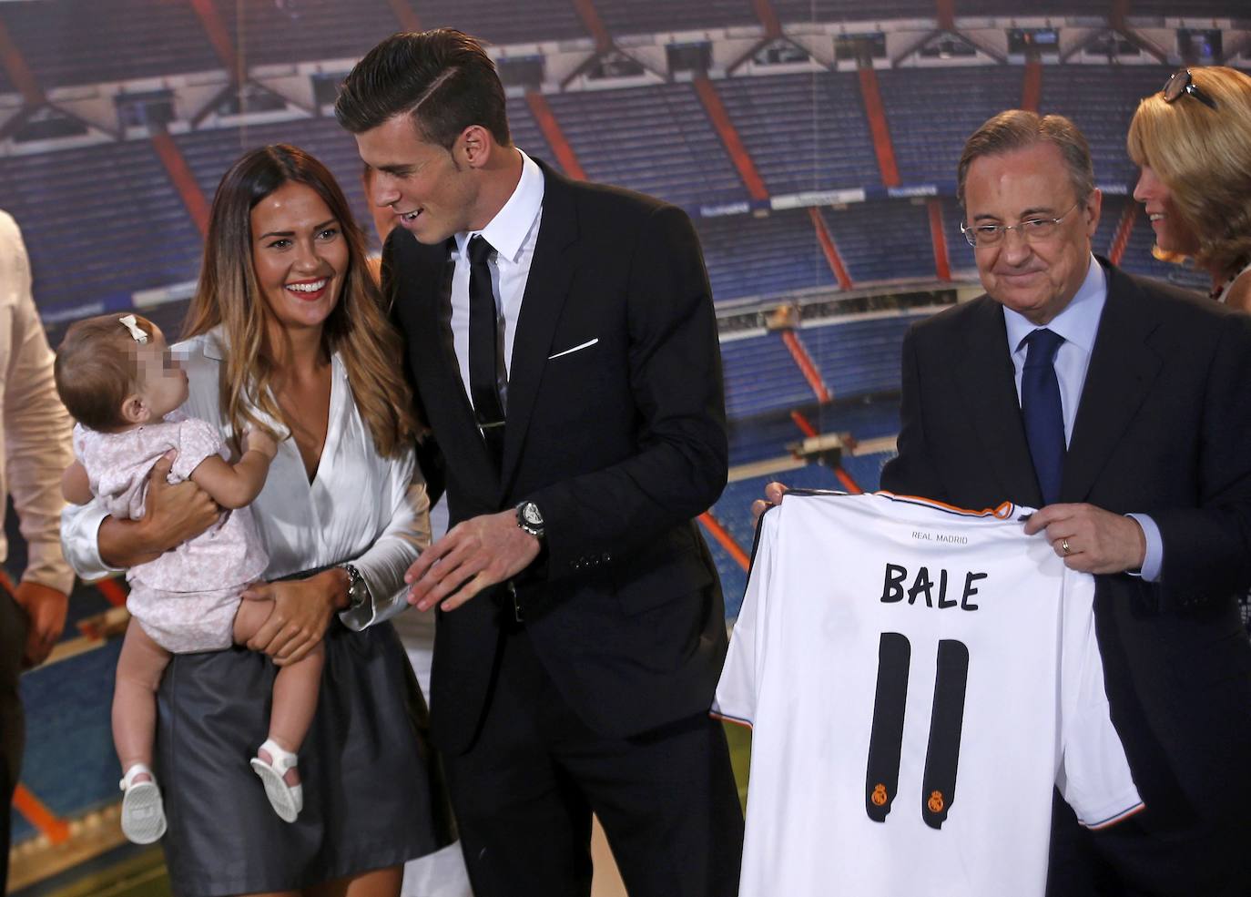 Bale, en septiembre de 2013, durante su presentación con el Real Madrid