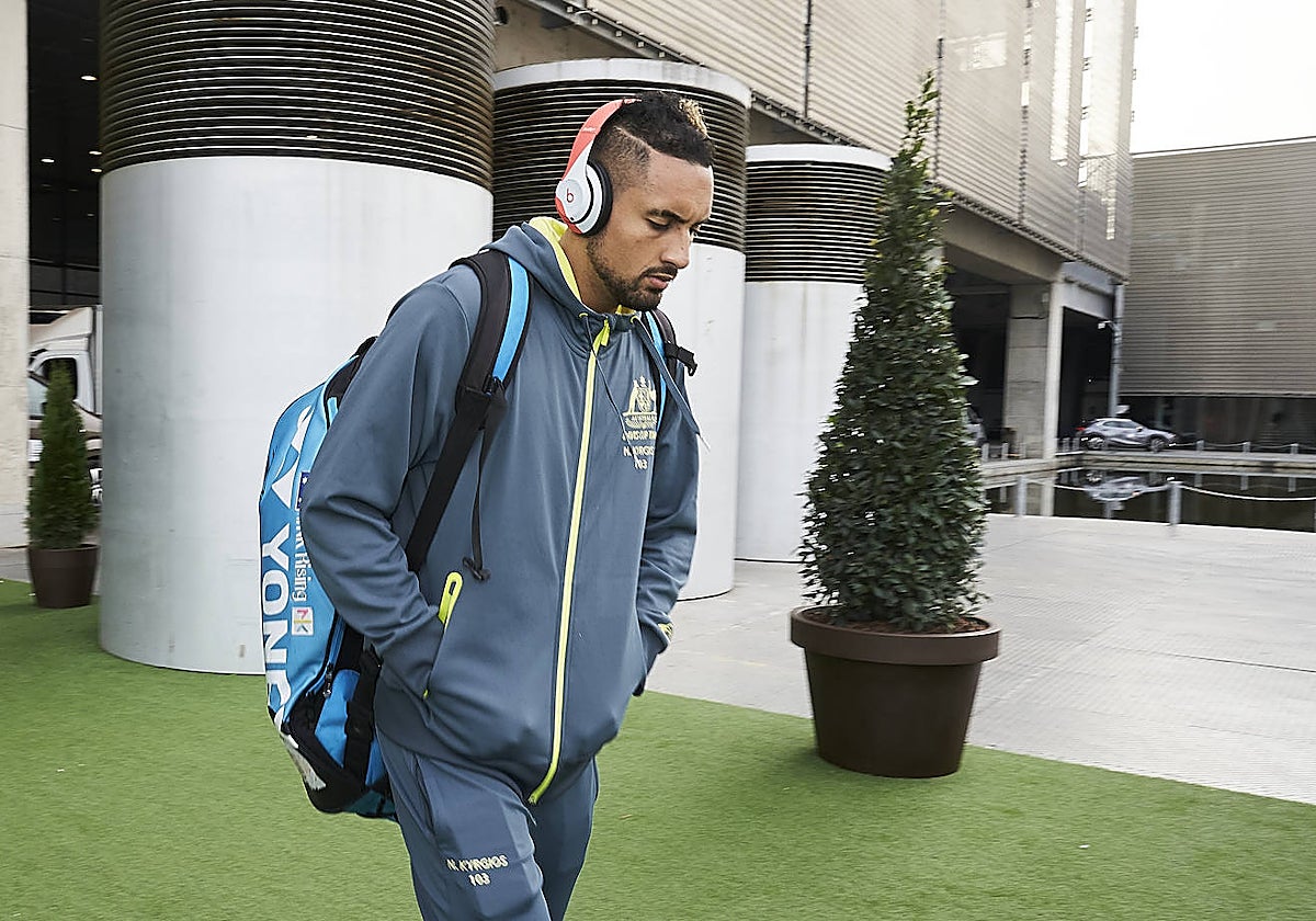 Kyrgios, cabizbajo durante el Mutua Madrid Open