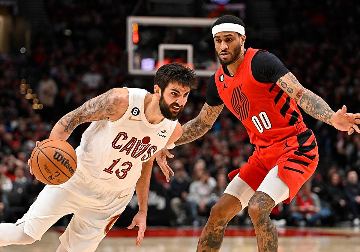 Ricky Rubio, durante el partido de su regreso