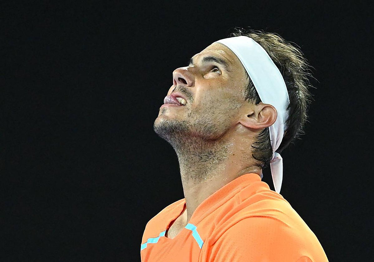 Nadal se lamenta en su partido ante McDonald