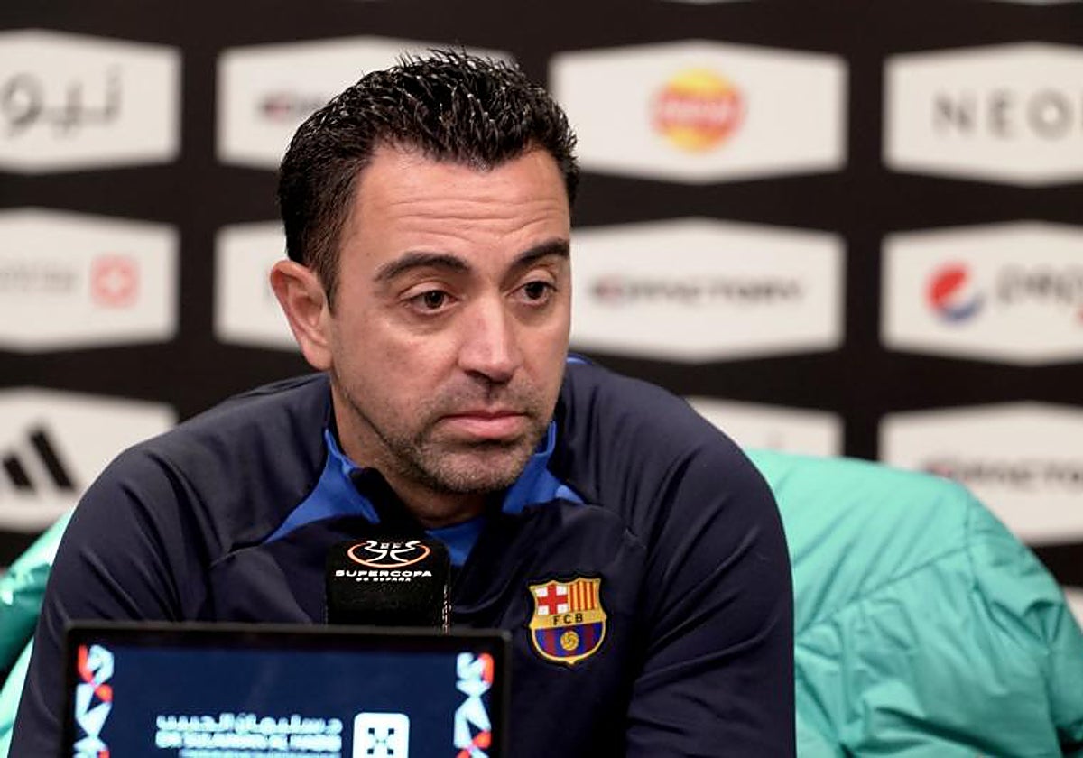 Xavi, en rueda de prensa