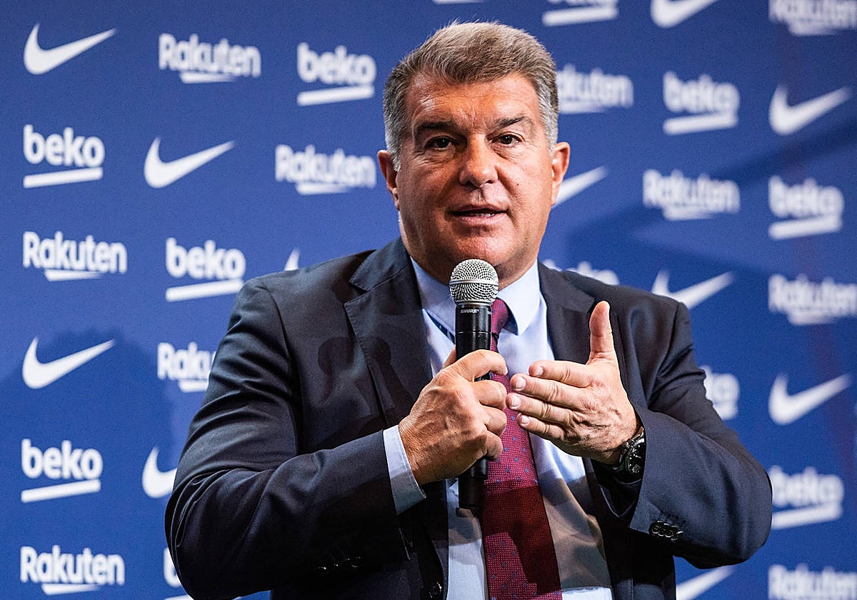 Joan Laporta en el Camp Nou