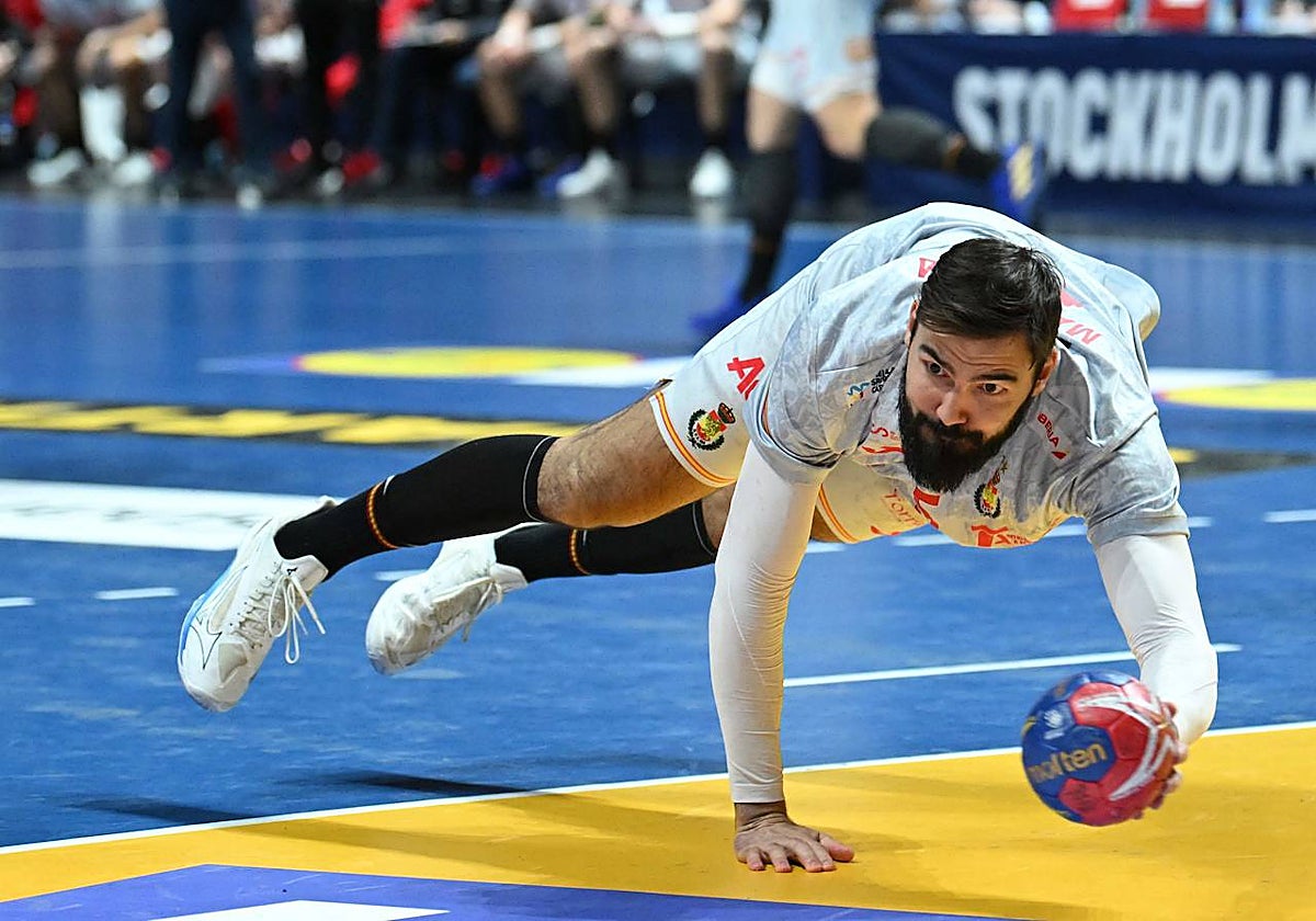 Maqueda, durante un lance del partido