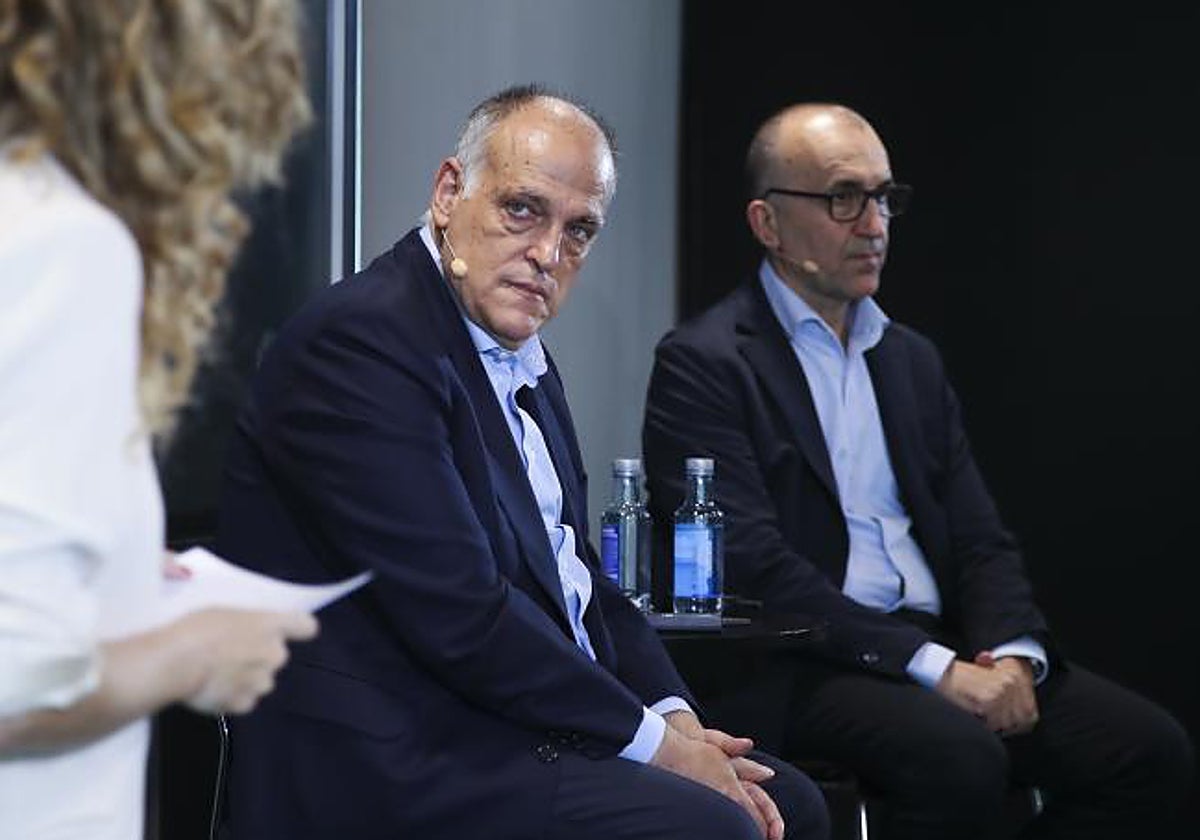 Javier Tebas y Javier Gómez, presidente
