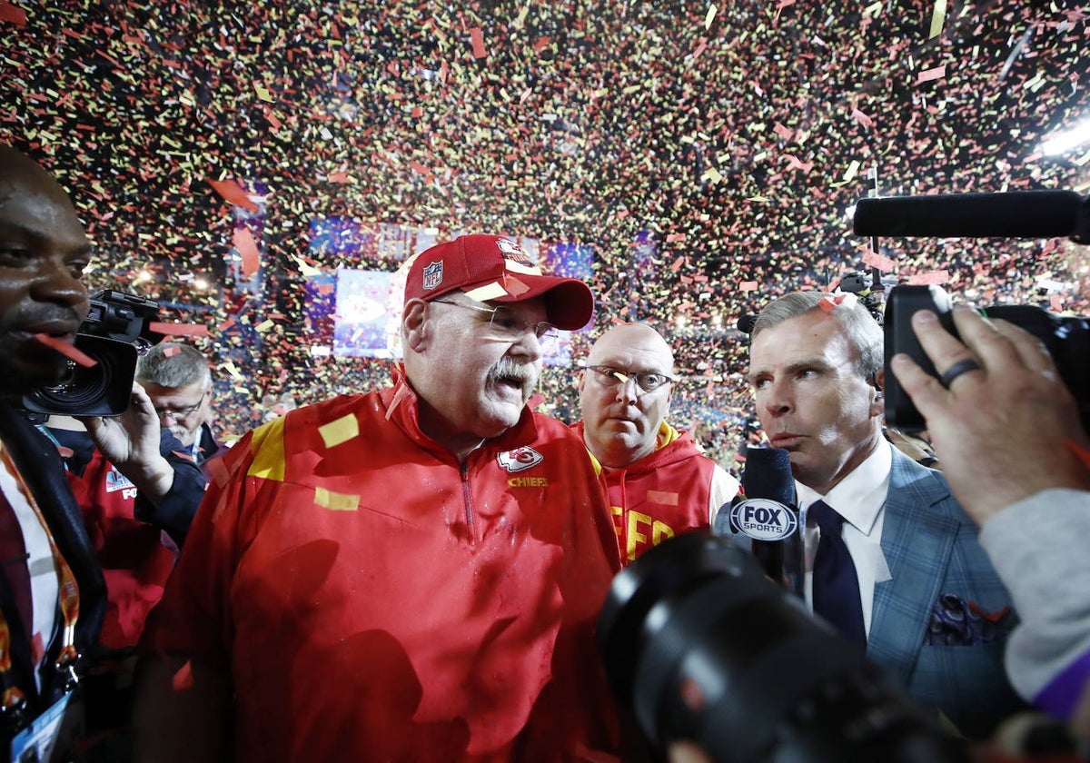 Reid, tras proclamarse campeón de la Super Bowl el domingo