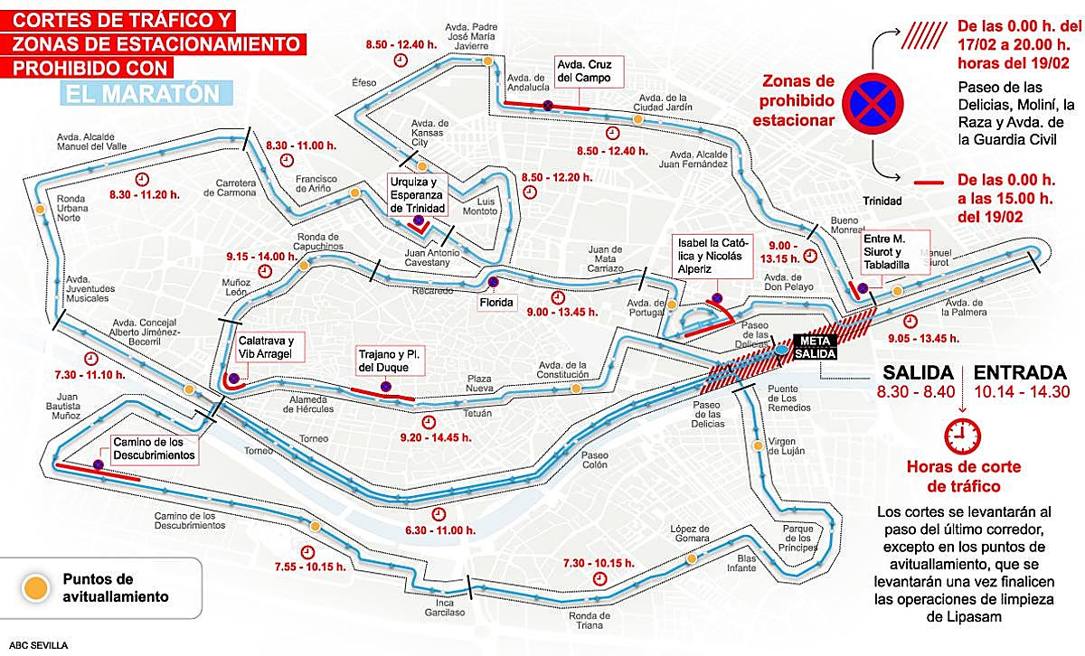 Mapa de los cortes de tráfico