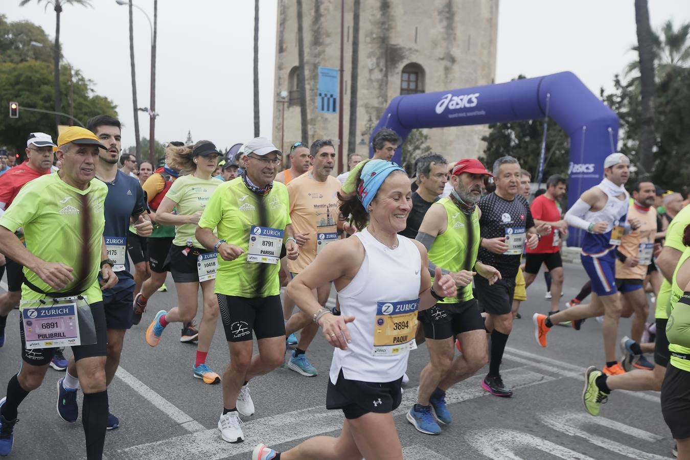 Participantes en el Maratón de Sevilla