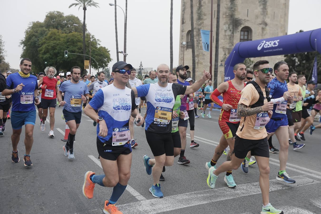 Participantes en el Maratón de Sevilla