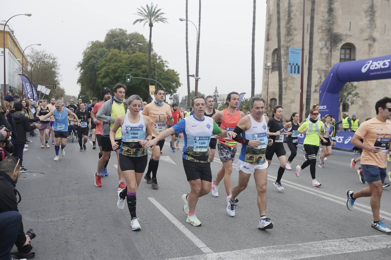 Participantes en el Maratón de Sevilla