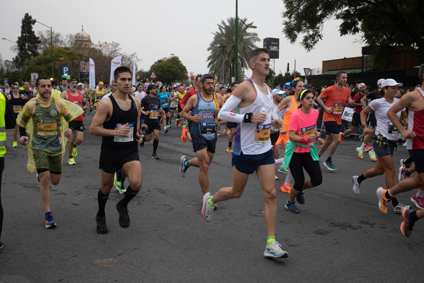 Diferentes momentos del Zurich Maratón de Sevilla 2023