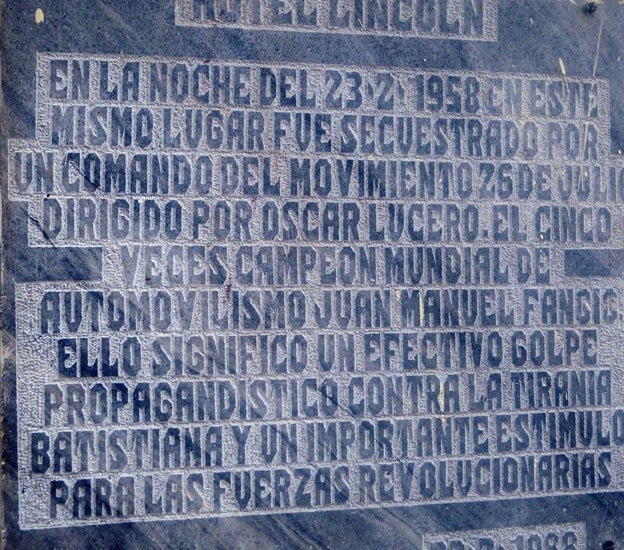 Placa en recuerdo del secuestro