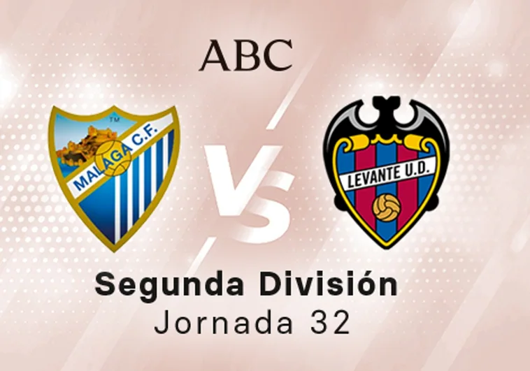 Málaga - Levante en directo hoy: partido de la Liga SmartBank, jornada 32