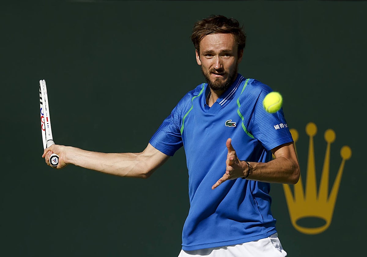 Daniil Medvedev, durante su partido de cuartos contra Davidovich
