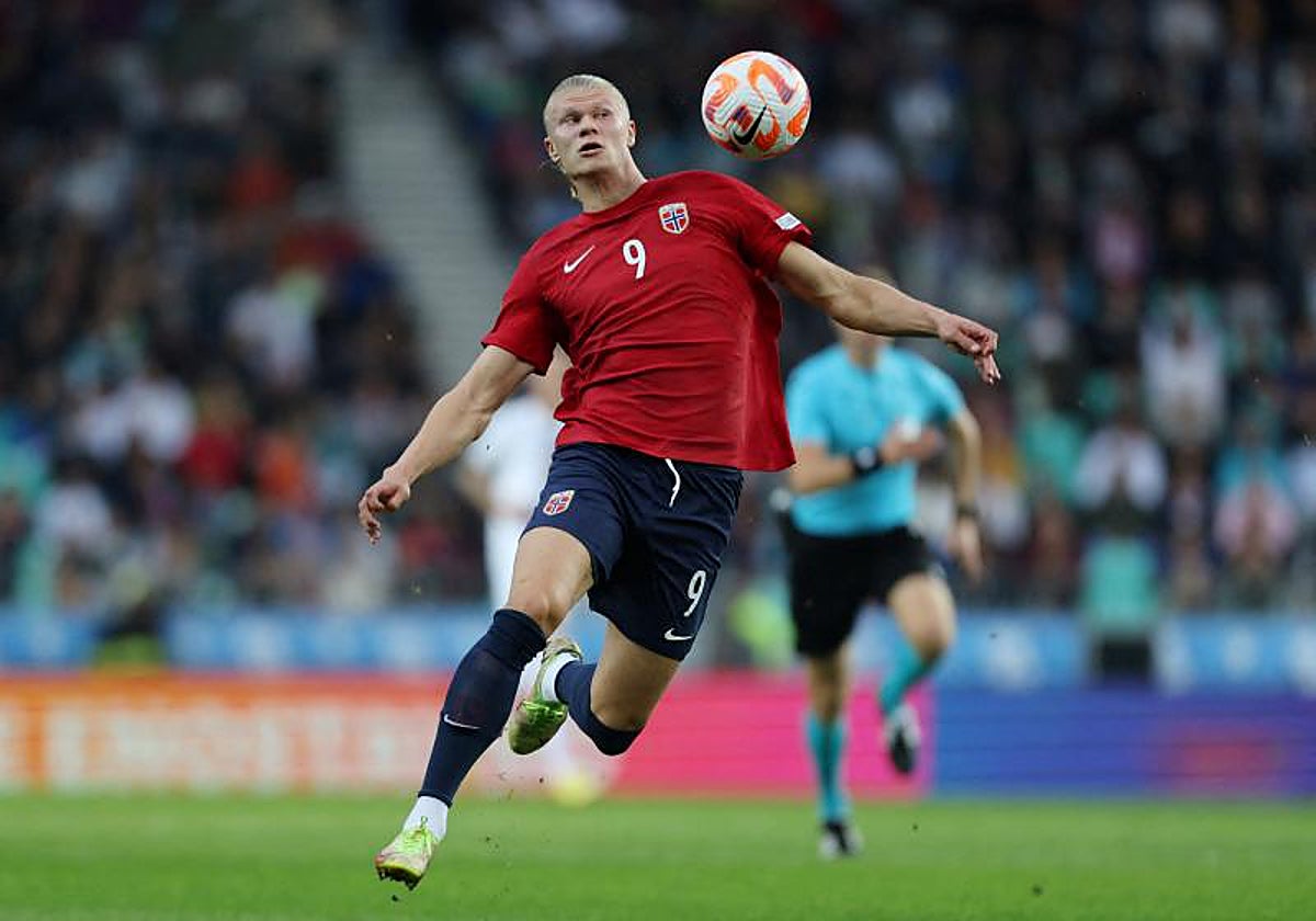 Erving Haaland con la selección noruega