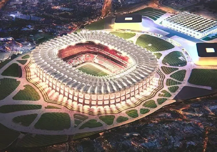 Imagen del proyecto del estadio Azteca tras la reforma