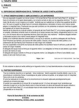 Imagen - El acta del partido de ida