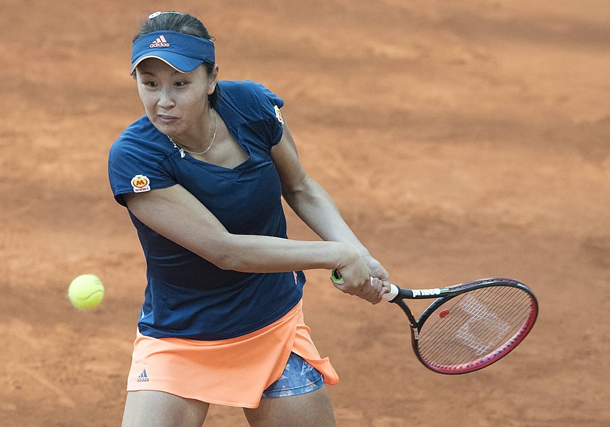 Peng Shuai, en un partido del Mutua Madrid open de 2017