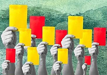 Las tarjetas rojas se disparan en la Liga, el campeonato con más expulsiones de Europa