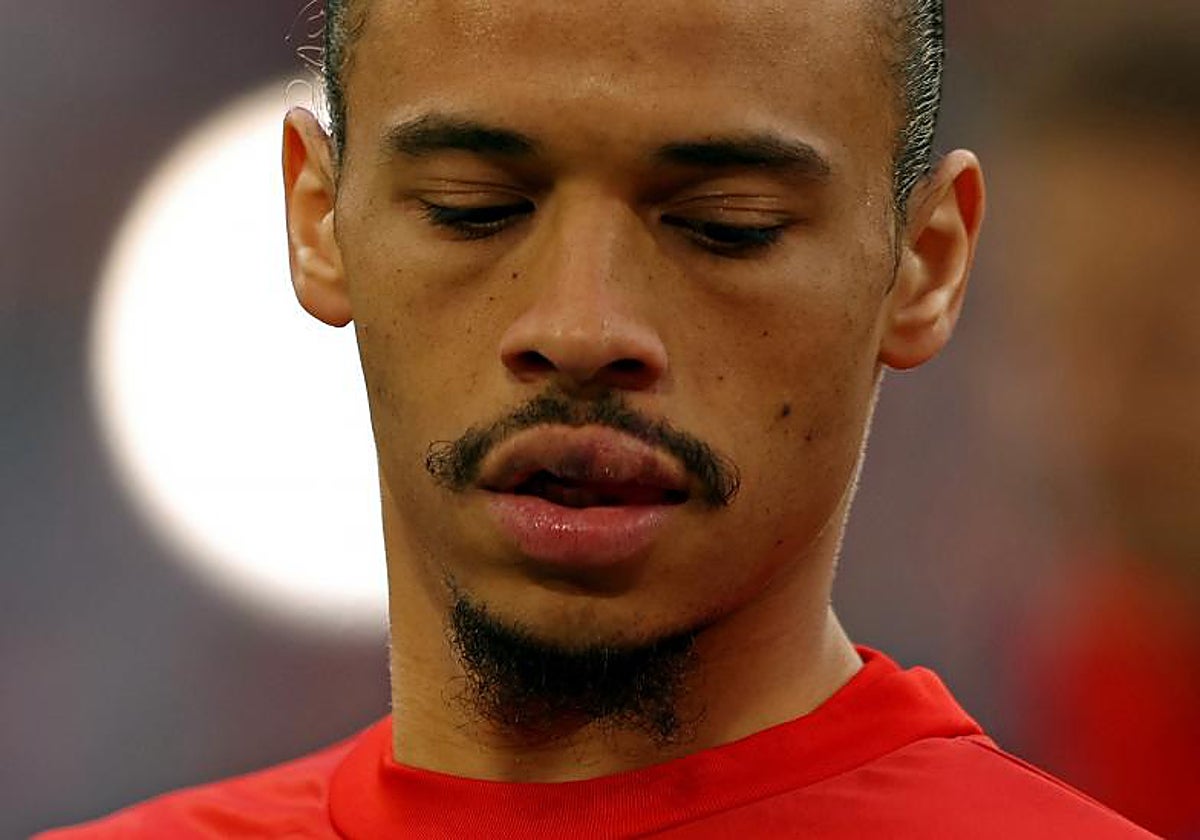 Sané, el sábado, con el labio todavía afectado por el puñetazo de Mané