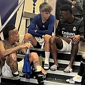 La complicidad de Joao Félix con los jugadores del Madrid, una foto que no gusta a los atléticos