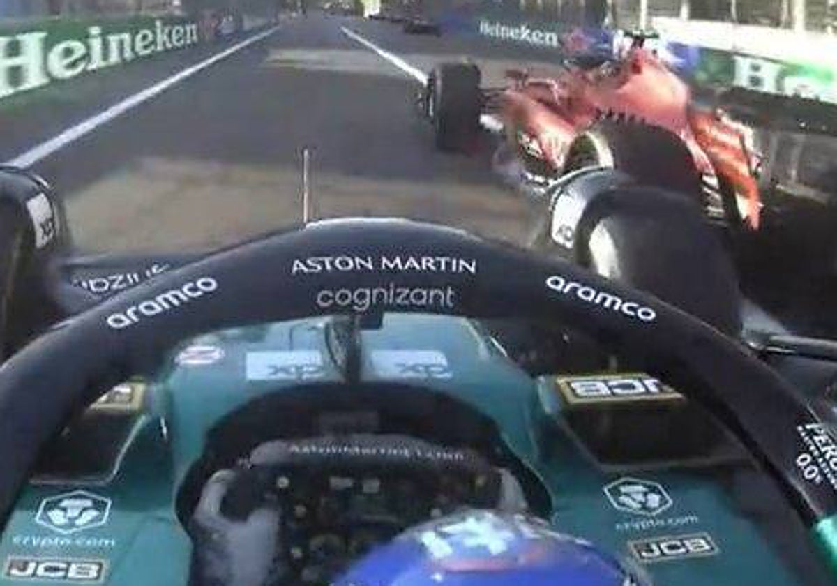 El momento del incidente entre Sainz y Alonso