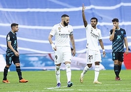 Rodrygo homenajea a Redondo en la victoria ante el Almería