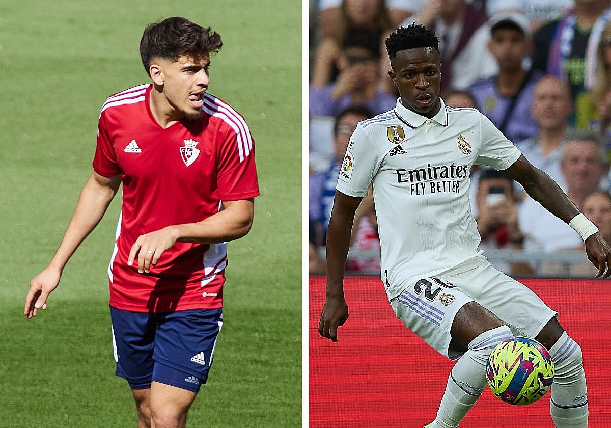 Abde, del Osasuna, y Vinicius, del Madrid, dos de las atracciones de la final de la Copa