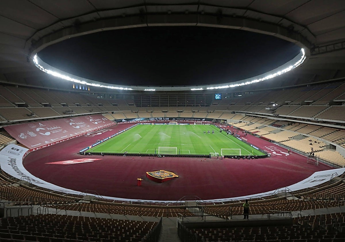 Imagen desde una de las gradas de Gol del estadio de la isla de la Cartuja