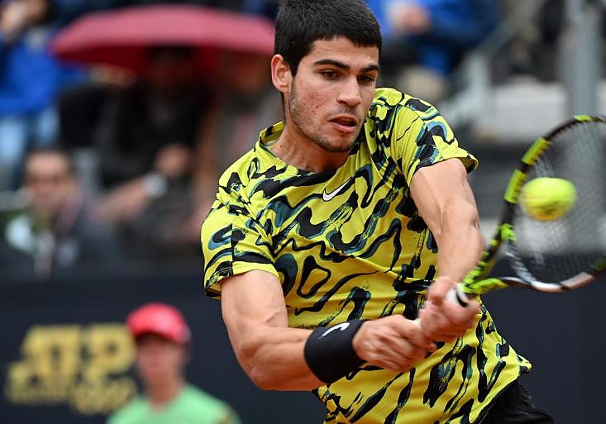 Carlos Alcaraz, en su debut en el Masters 1.000 de Roma