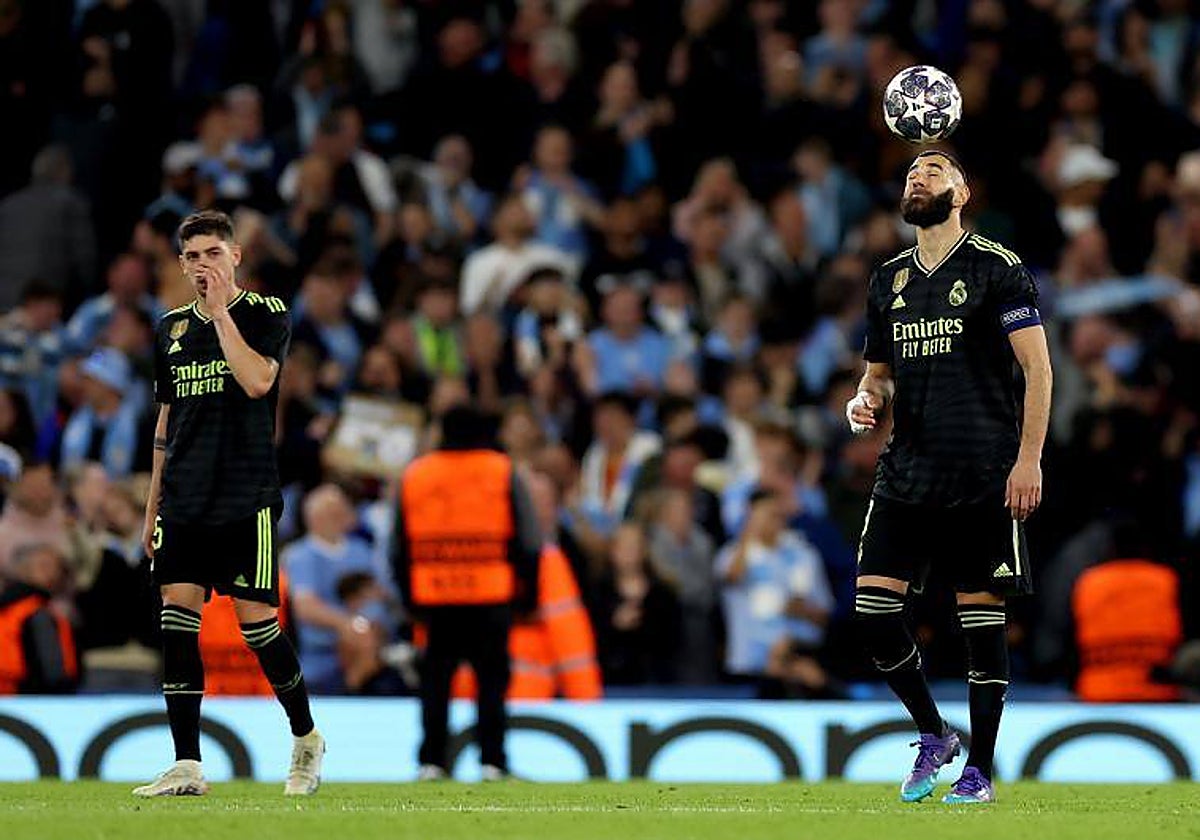 Valverde y Benzema, en el desastre de Ethiad Stadium