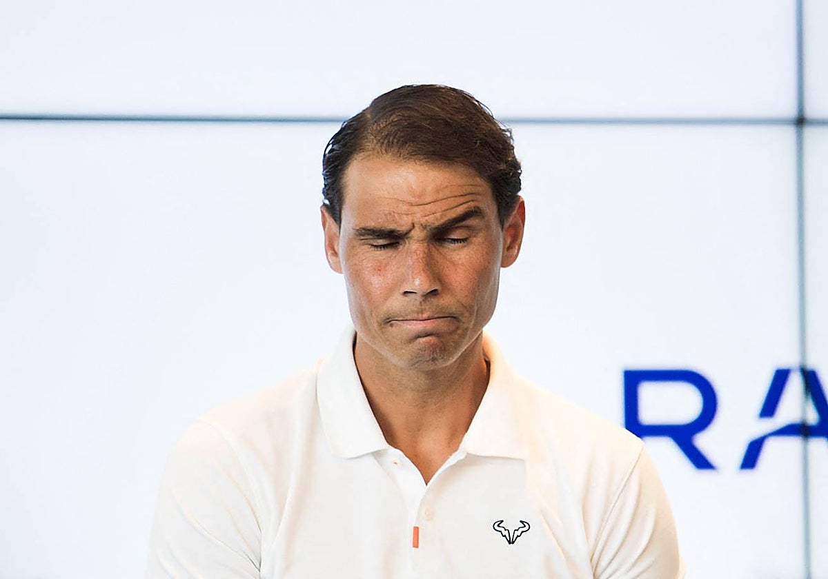Rafa Nadal, durante la rueda de prensa